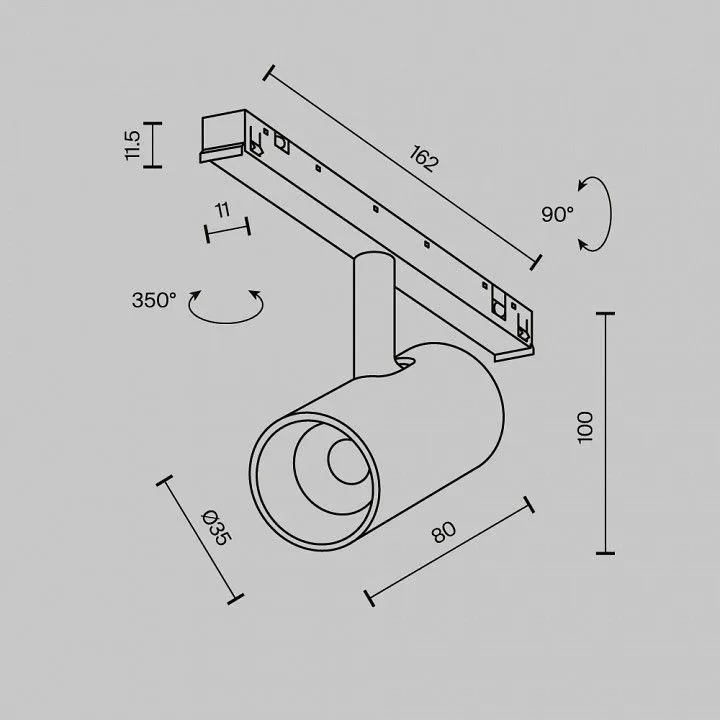 Светильник на штанге Maytoni Technical Фокус TR243-5W3K-B