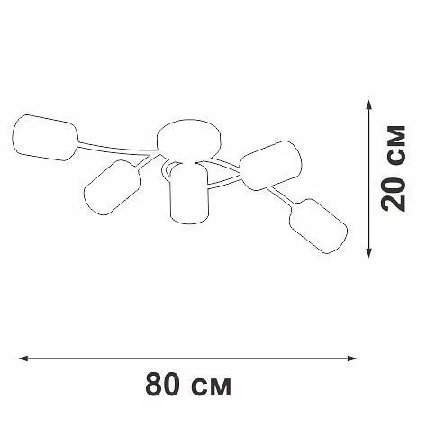 Потолочная люстра Vitaluce V2048 V2048-1/5PL