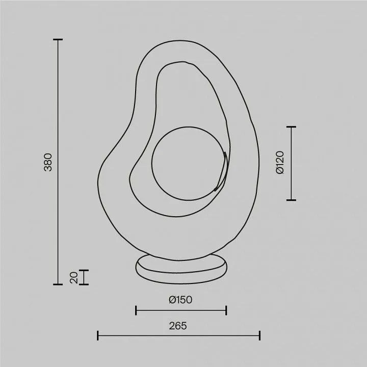 Настольная лампа декоративная Maytoni Опус MOD380TL-01GR