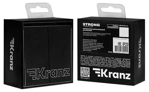 Выключатель для жалюзи без рамки Kranz STRONG KR-78-0711-5