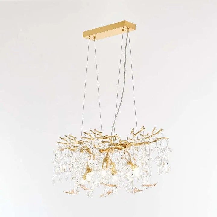 Подвесная люстра Arte Milano Веточка 230210.700.6.E14.D2 GD BUT-Amber