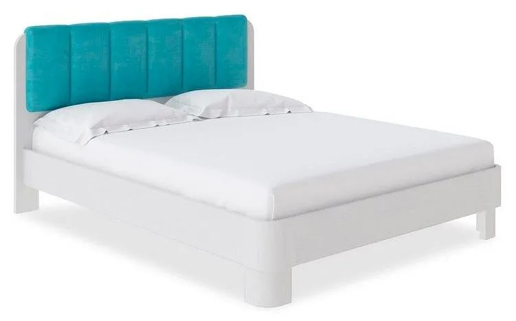 Кровать полутораспальная Орматек Wood Home 2 140-200 Кровать Wood Home 2 Белая эмаль (сосна) с брашированием/Лофти Лазурь Кровать полутораспальная Орматек Wood Home 2 140-200 Кровать Wood Home 2 Белая эмаль (сосна) с брашированием/Лофти Лазурь