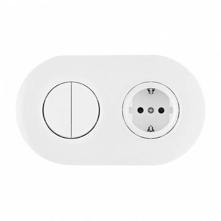 Блок с розеткой и выключателем Arte Milano SET08-2 SET08-2-40-1-30-2 white