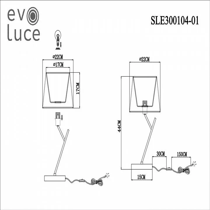 Настольная лампа декоративная EVOLUCE Denice SLE300104-01