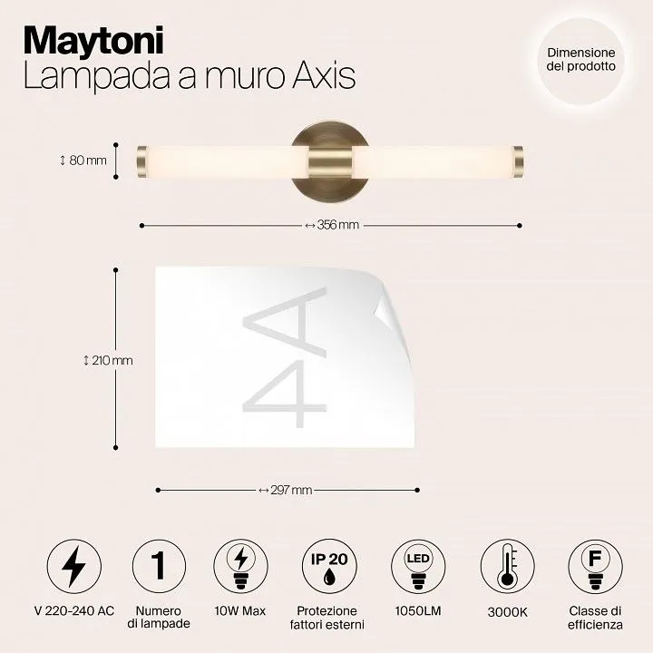 Бра Maytoni Ось MOD106WL-L10G3K