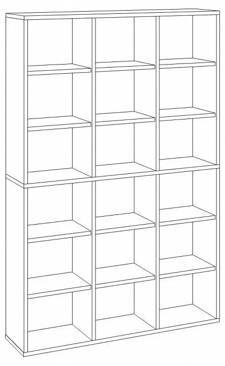 Шкаф книжный Домино СУ(ш3в2)+6ФГ