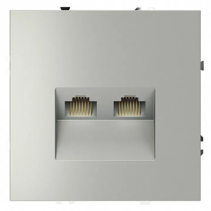 Розетка двойная Ethernet RJ-45 без рамки Voltum S70 VLS060205