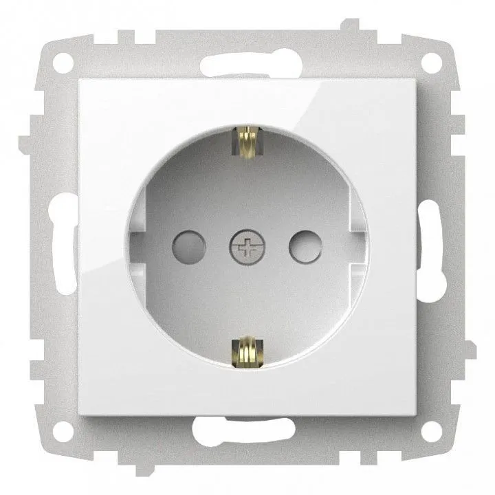 Розетка с заземлением и со шторкой, без рамки Elbi Eleсtriс Zena Vega 609-015600-243