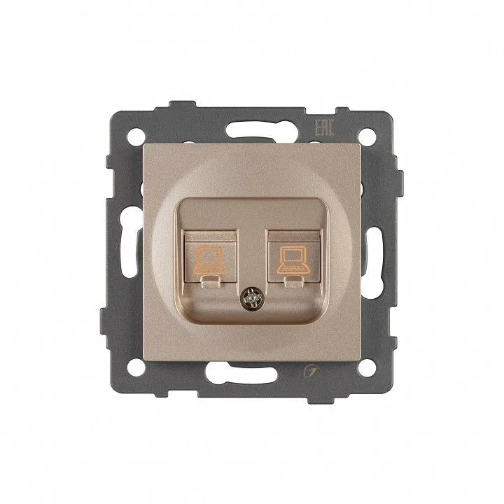 Розетка двойная RJ-12 и Ethernet RJ-45, без рамки Arlight SCT 049850