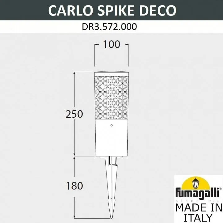 Наземный низкий светильник Fumagalli Carlo Deco DR3.572.000.AXU1L