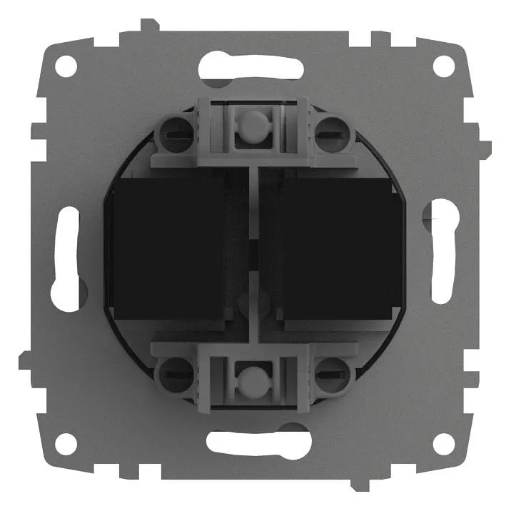 Розетка двойная Ethernet RJ-45 без рамки Elbi Eleсtriс Zena Vega 609-011000-248