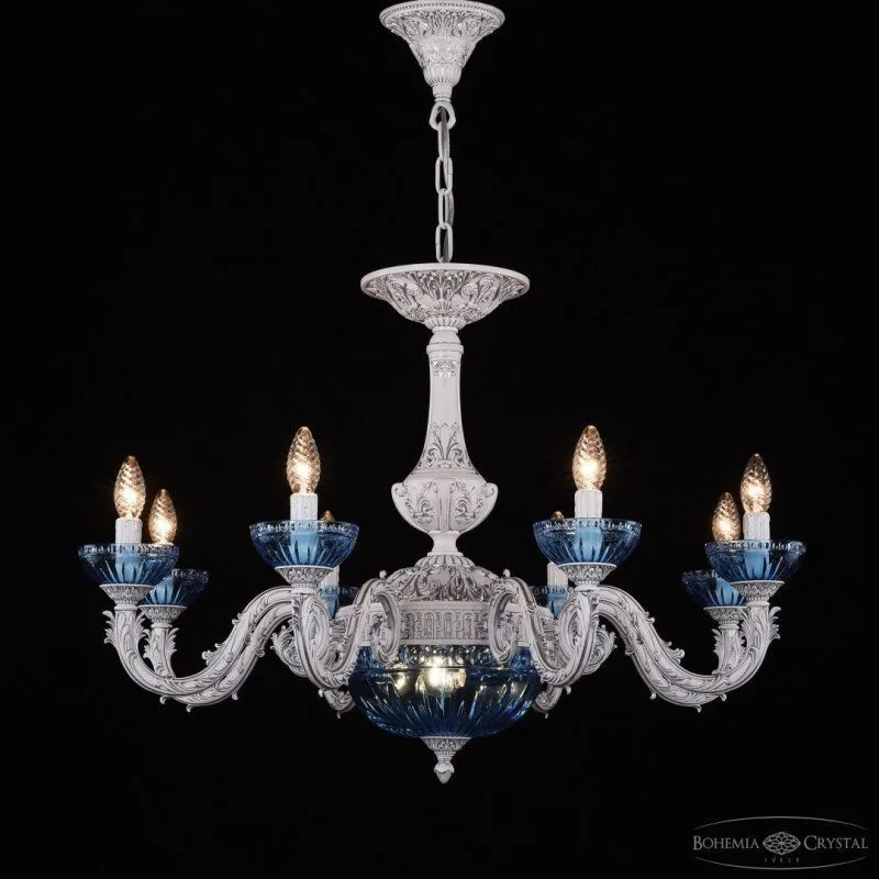 Подвесная люстра Bohemia Ivele Crystal AL7901 AL79101P/8/250 WMN P Aquamarine/M-1G
