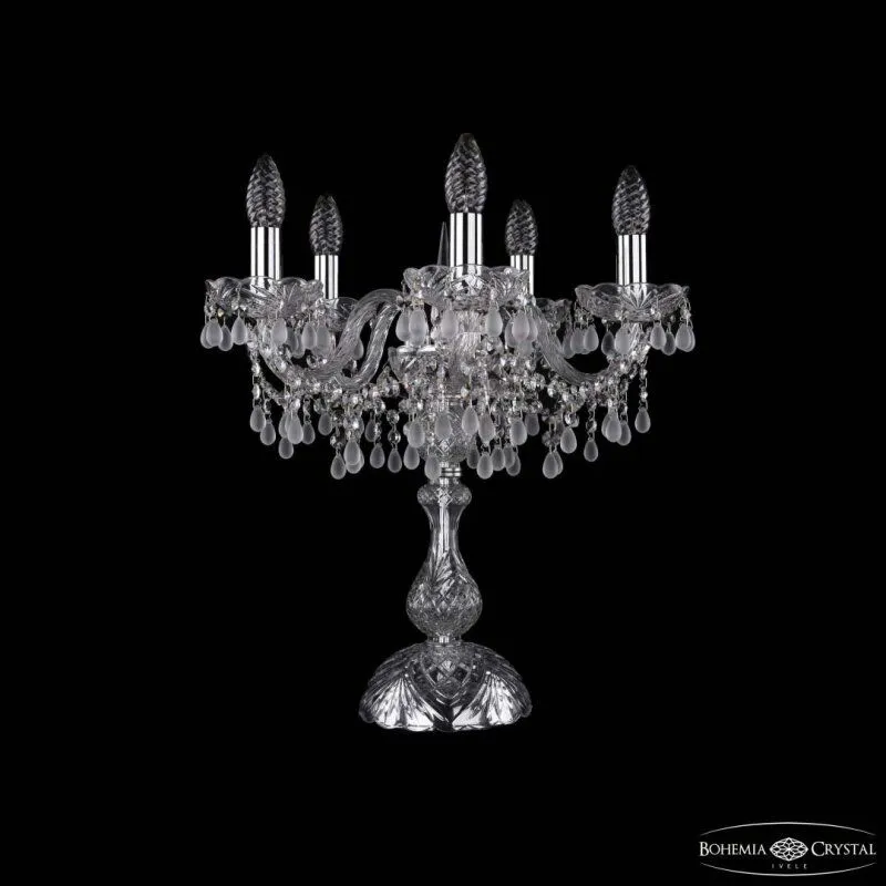 Настольная лампа декоративная Bohemia Ivele Crystal 1410 1410L/5/141-47 Ni V0300