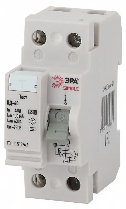 Устройство защитного отключения 2P Эра ВД-40 SIMPLE-mod-47