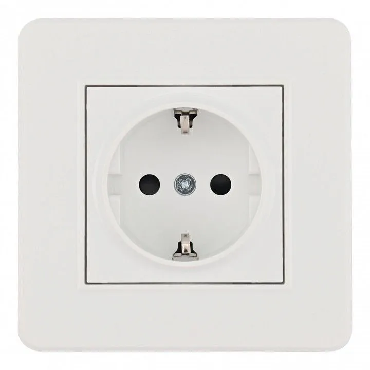 Розетка с заземлением и со шторкой Arte Milano SET16-1 SET16-1-40-1 white