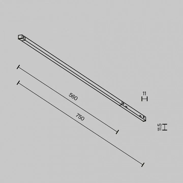 Накладной светильник Maytoni Technical Базис TR240-4-12WTW-DD2-B