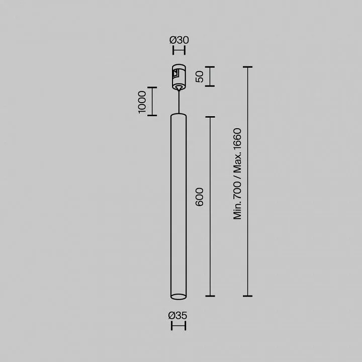 Подвесной светильник Maytoni Technical Фокус TR156-1-5W4K-B
