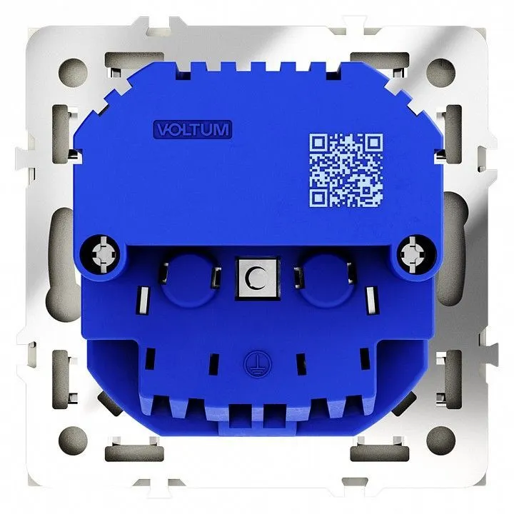Розетка с заземлением и со шторкой и 2хUSB type A и C, без рамки Voltum S70 VLS040504