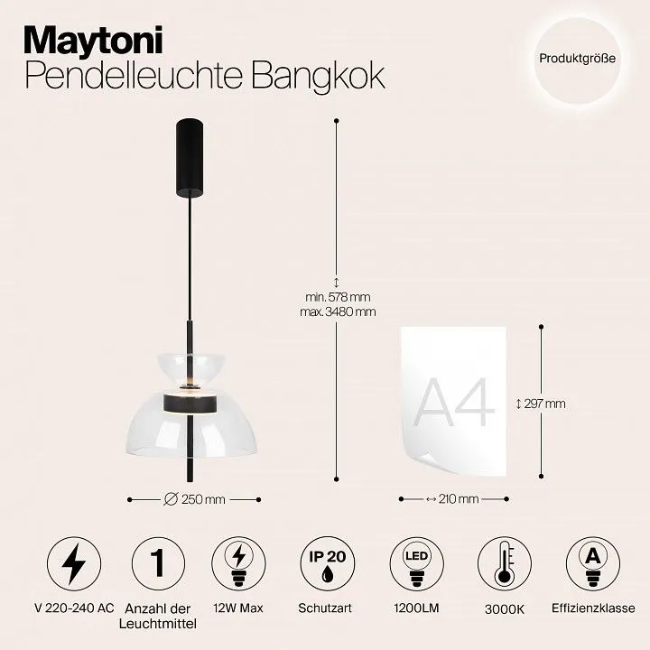 Подвесной светильник Maytoni Бангкок MOD185PL-L6B3K2