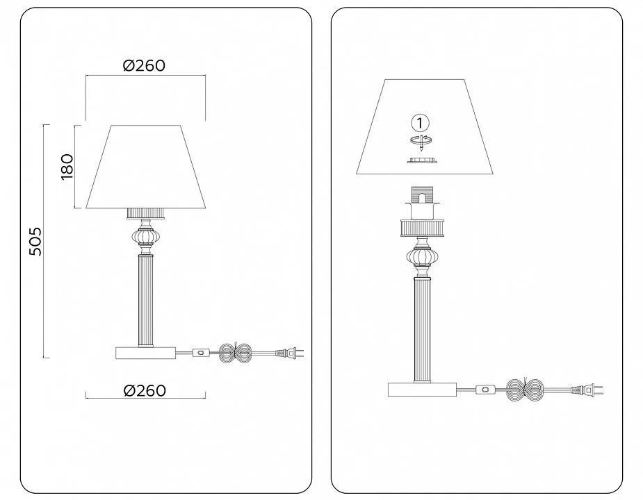 Настольная лампа декоративная Ambrella Light LH LH71007