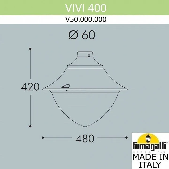 Плафон полимерный Fumagalli Vivi V50.000.000.LXD6L