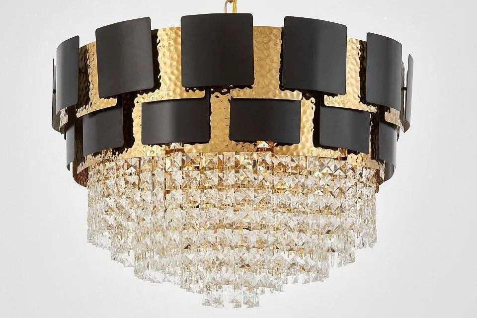 Подвесная люстра LUMINA DECO MOLINA LDP 7045-600 BK+GD