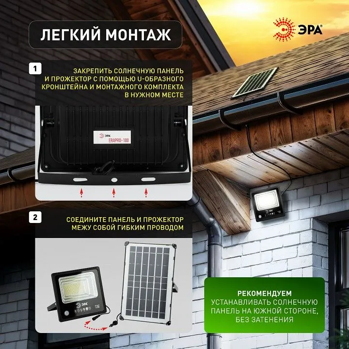 Настенно-потолочный прожектор Эра  ERAPRO-100