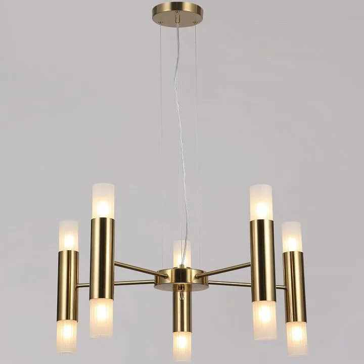 Подвесная люстра ILLUMICO BRASS IL0314-10P-79 BRASS