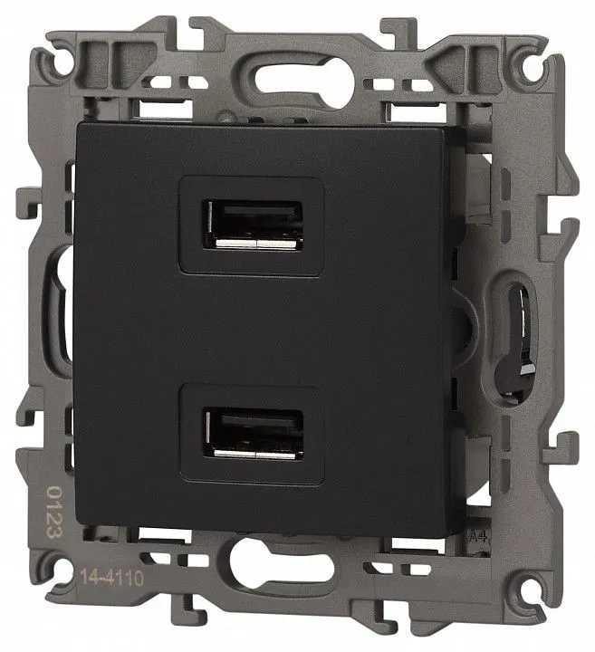 Розетка 2хUSB type A без рамки Эра Эра Elegance 14-4110-05
