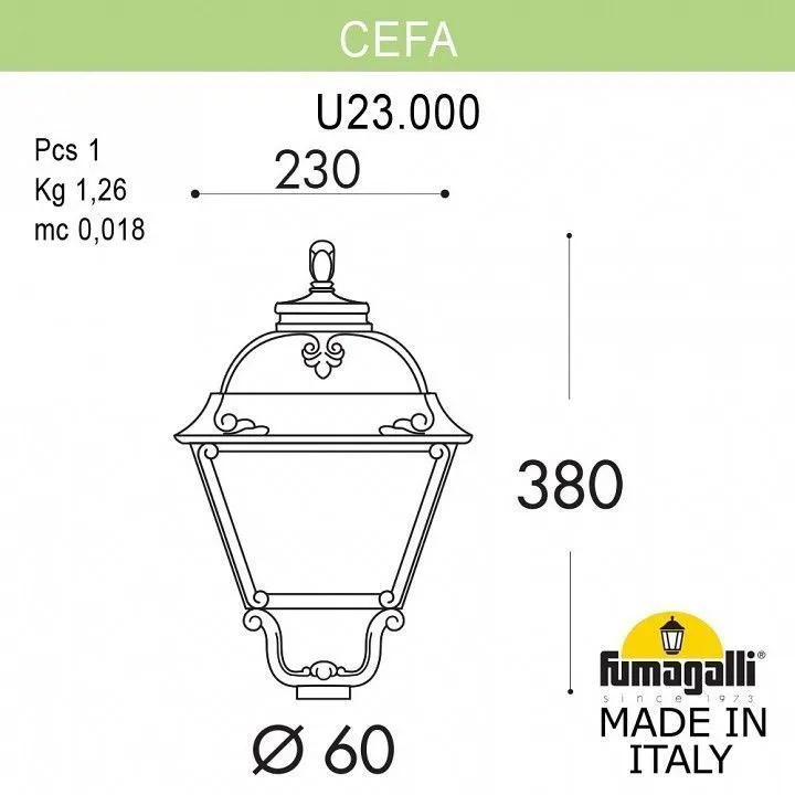 Консольный светильник Fumagalli CEFA U23.000.000.AYE27