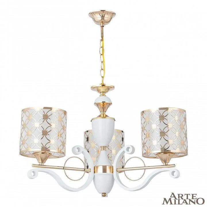Подвесная люстра Arte Milano Florentia-3097 303097/3 Wh/Gd Подвесная люстра Arte Milano Florentia-3097 303097/3 Wh/Gd