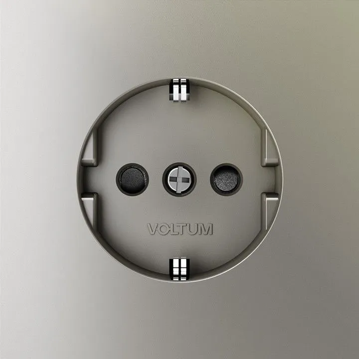 Розетка с заземлением и со шторкой, без рамки Voltum S70 VLS040204