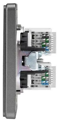 Розетка двойная Ethernet RJ-45 без рамки Kranz ROUND KR-78-0725-2