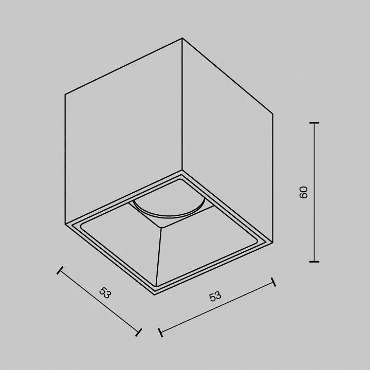 Накладной светильник Maytoni Technical Альфа C064CL-5W4K-SQ-B