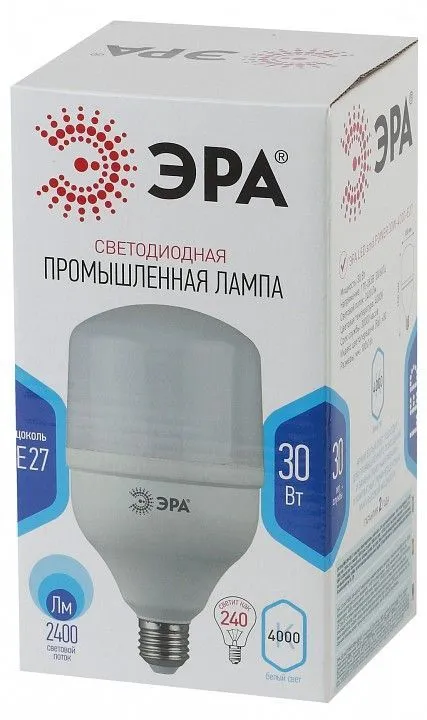 Лампа светодиодная Эра Стандарт E27 30Вт 4000K LED POWER T100-30W-4000-E27