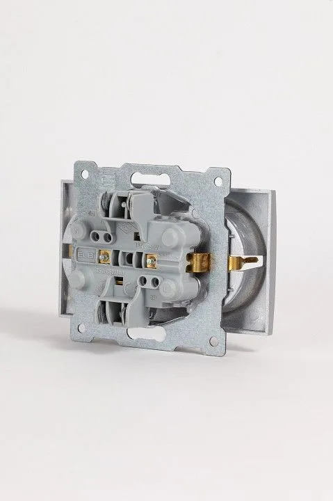 Розетка двойная с заземлением, без рамки Elbi Eleсtriс Zena Vega 609-011000-907