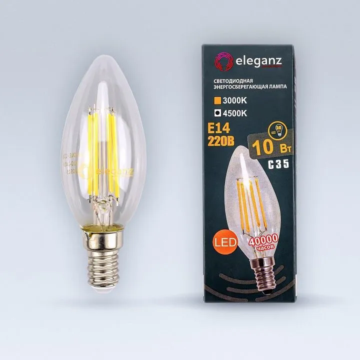 Лампа светодиодная Eleganz  E14 10Вт 4500K 14001