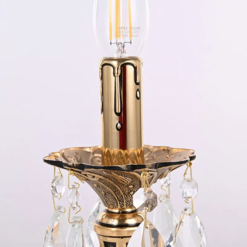 Настольная лампа декоративная Bohemia Ivele Crystal AL77 AL77200L/1-25 GB
