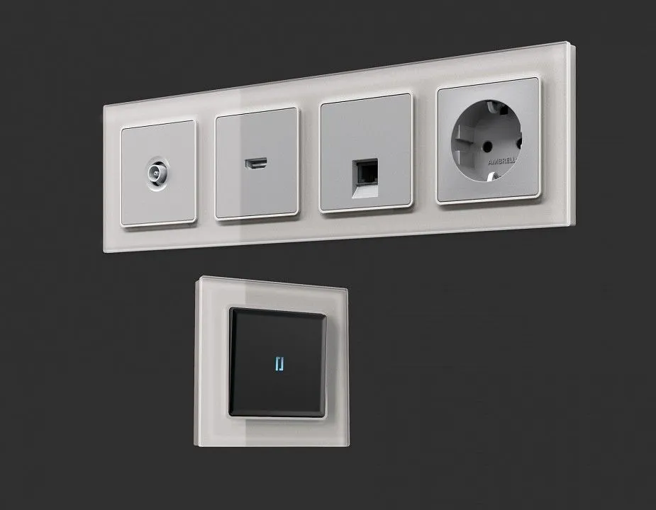 Рамка на 2 поста Ambrella Volt ALFA AF330402