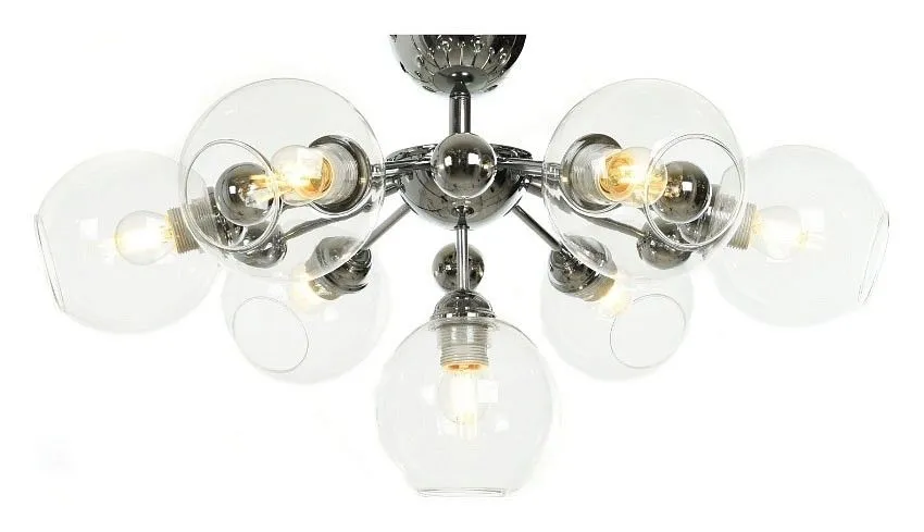 Люстра на штанге LUMINA DECO Devoli LDC 8040-7 CHR+PR