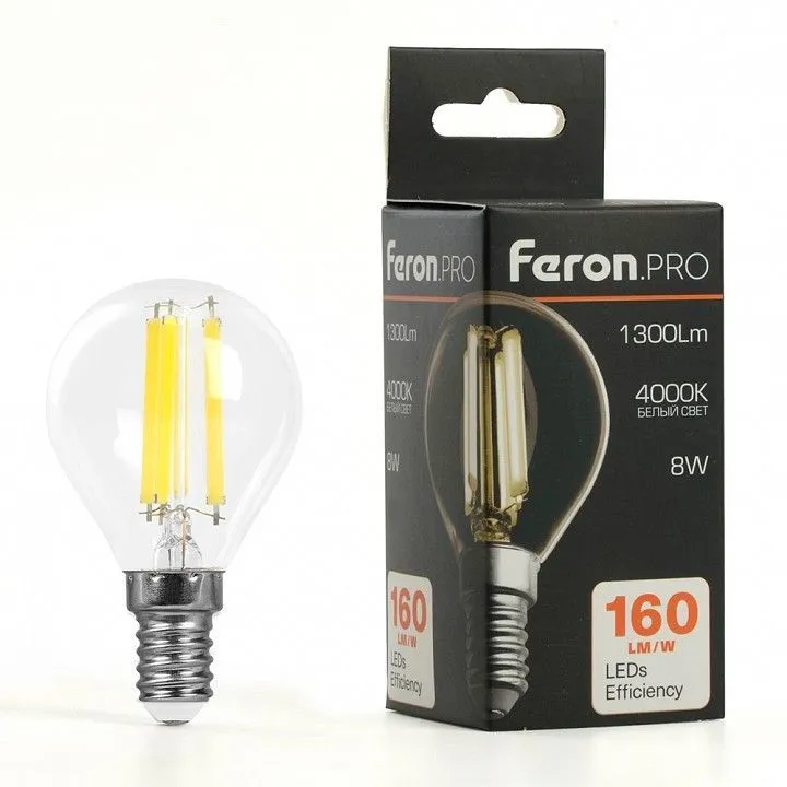Лампа светодиодная Feron LB-1708 E14 8Вт 4000K 51260