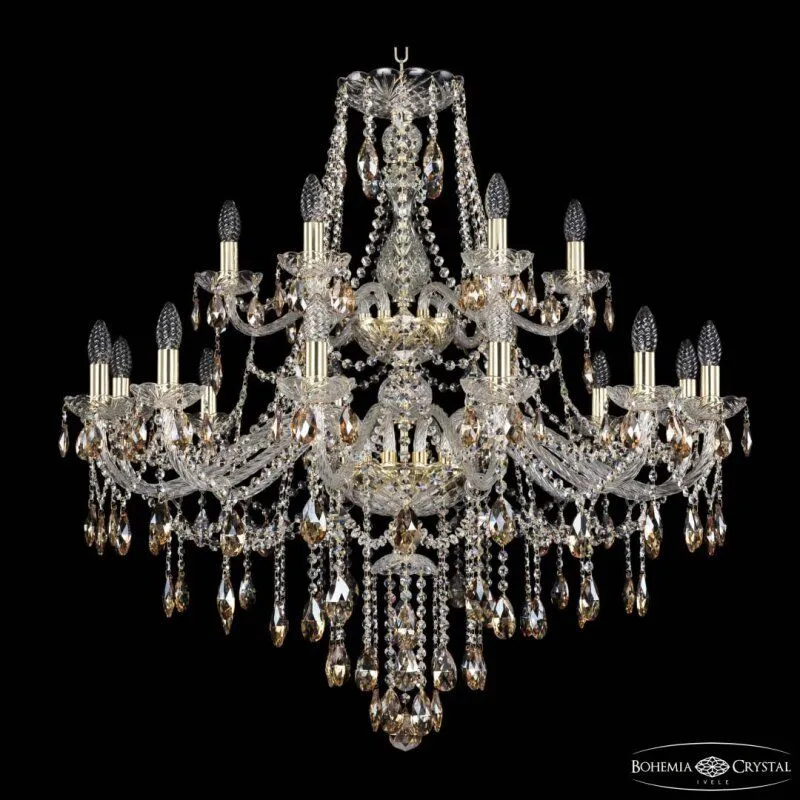 Подвесная люстра Bohemia Ivele Crystal 1415 1415/12+6/360/2d G K721