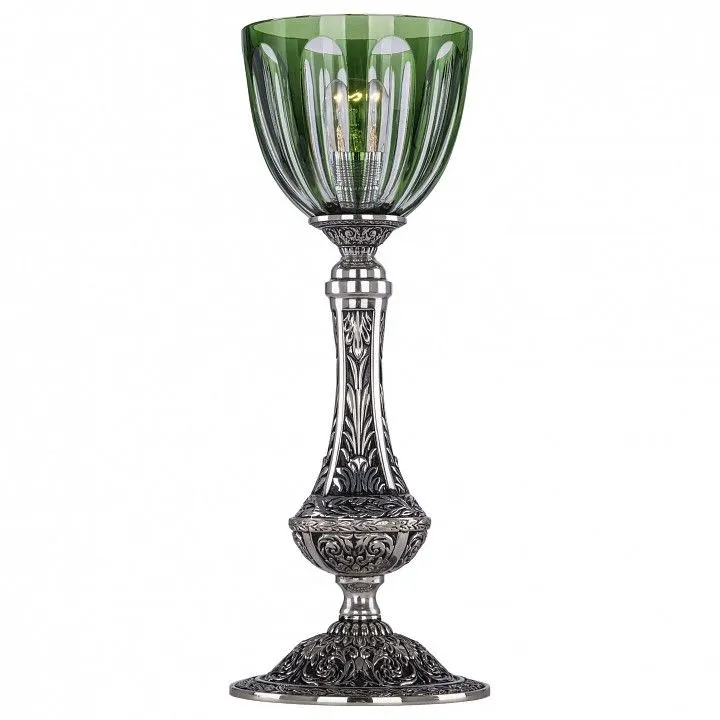 Настольная лампа декоративная Bohemia Ivele Crystal 7100 71100L/15 NB P1 Clear-Green/H-1H