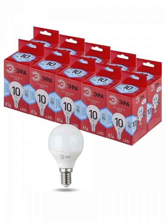 Лампа светодиодная Эра  E14 10Вт 4000K LED P45-10W-840-E14 R