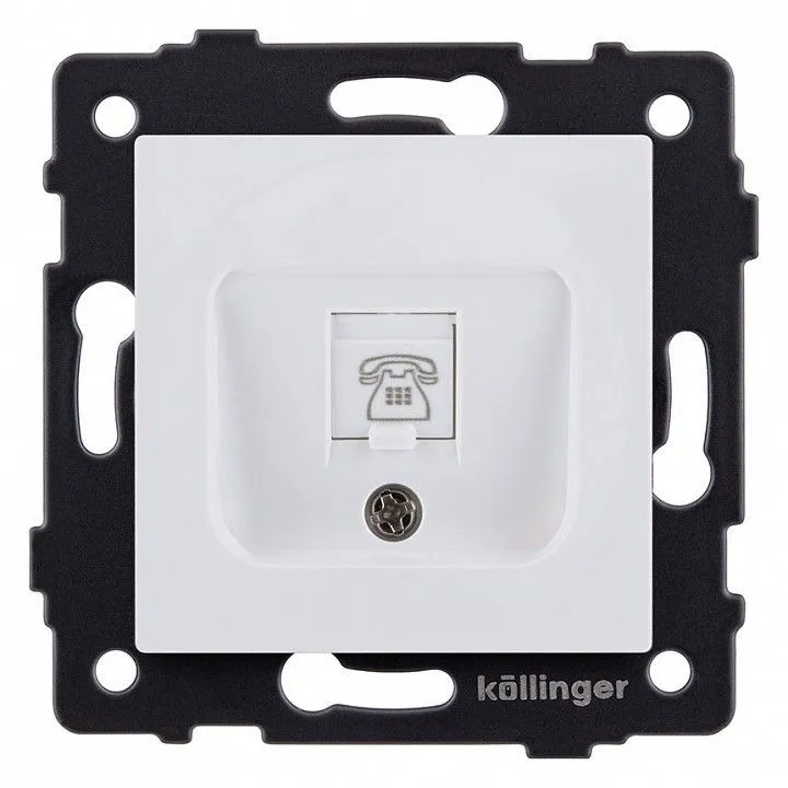 Розетка телефонная RJ-11 со штрокой, без рамки Kollinger  REA-009WM