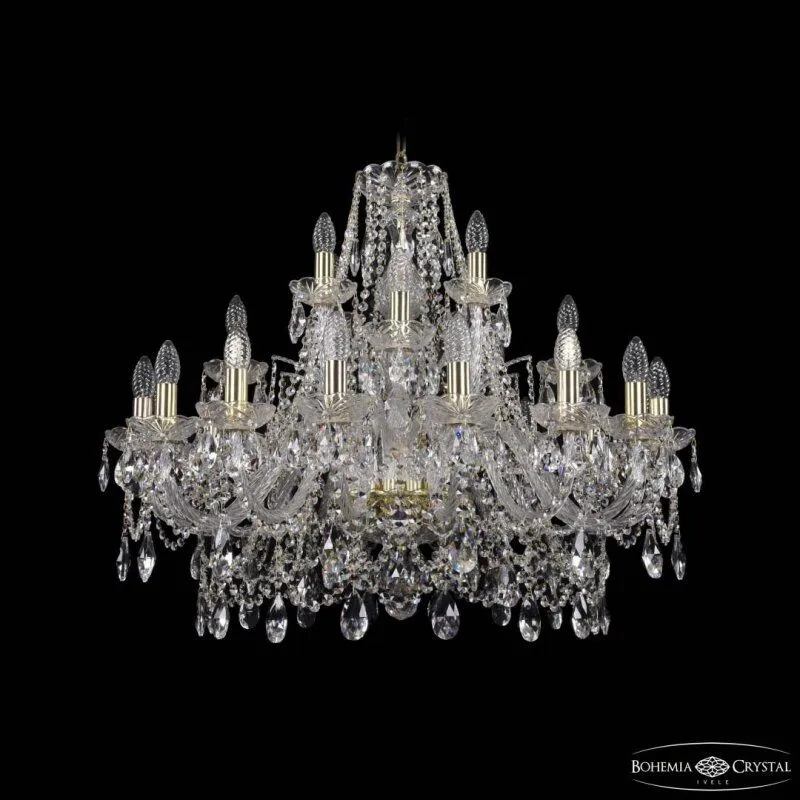 Подвесная люстра Bohemia Ivele Crystal 1411 1411/16+8+4/300 G
