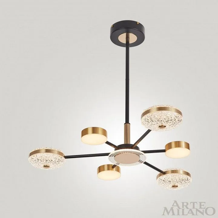 Люстра на штанге Arte Milano Ferrara-72069 272069/6 BK/GD