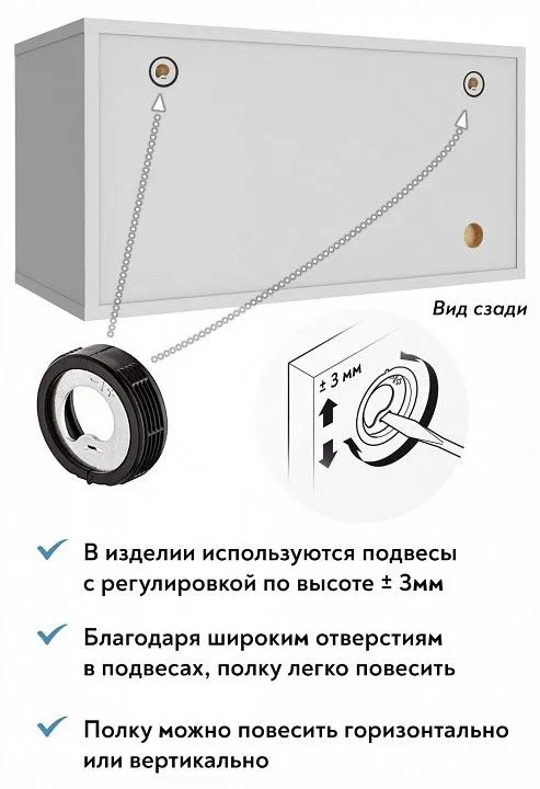 Полка навесная Эконом-стандарт П-01