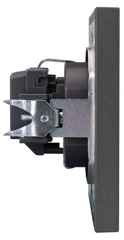 Розетка с заземлением и со шторкой, без рамки Kranz STRONG KR-78-0701-6