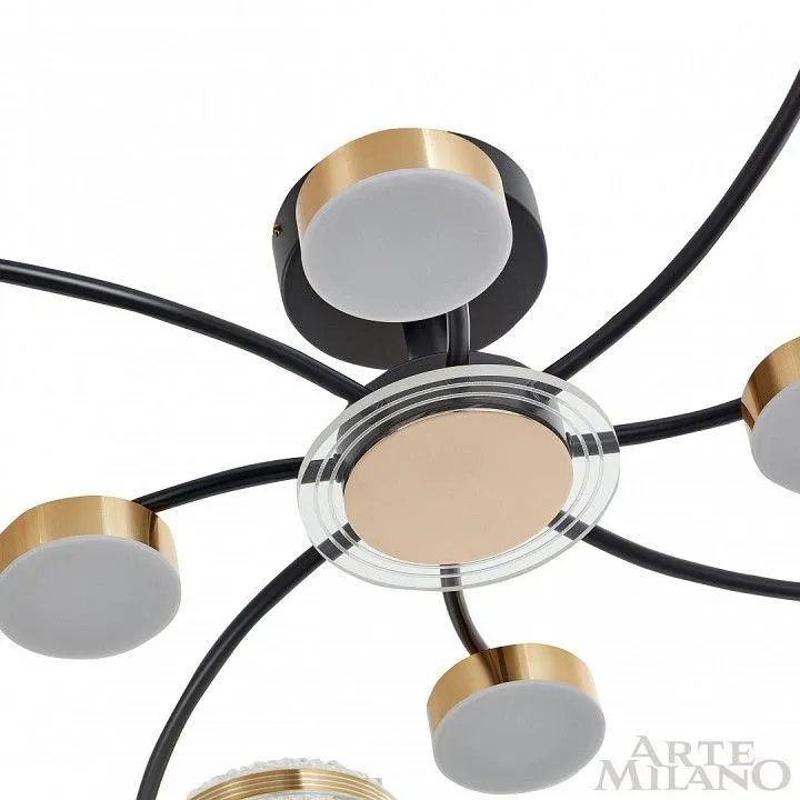 Люстра на штанге Arte Milano Ferrara-72069 279169/4+4 BK/GD